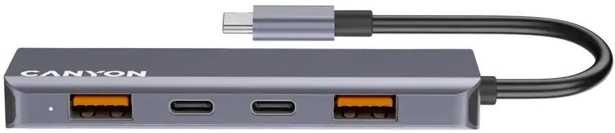 USB-хаб Canyon DS-18 5in1 USB-C Grey (CNS-TDS18) фото3