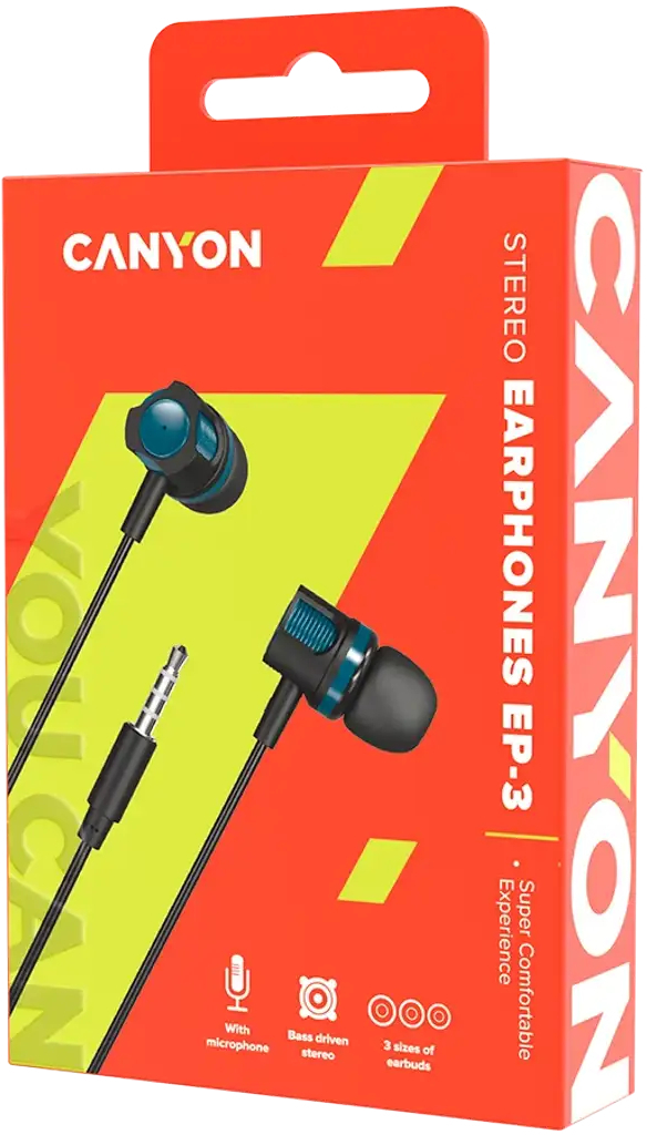 Наушники Canyon EP-3 Mic Green (CNE-CEP3G) фото3