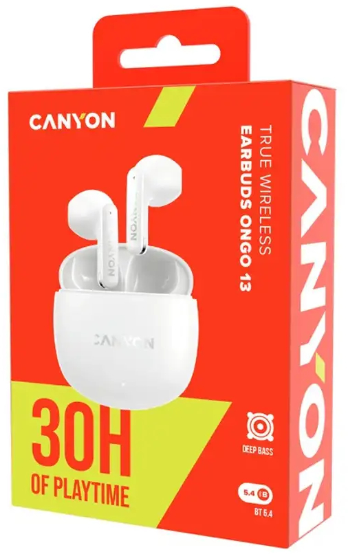 Наушники Canyon OnGo 13 Semi-in-ear White (CNS-TWS13W) фото5