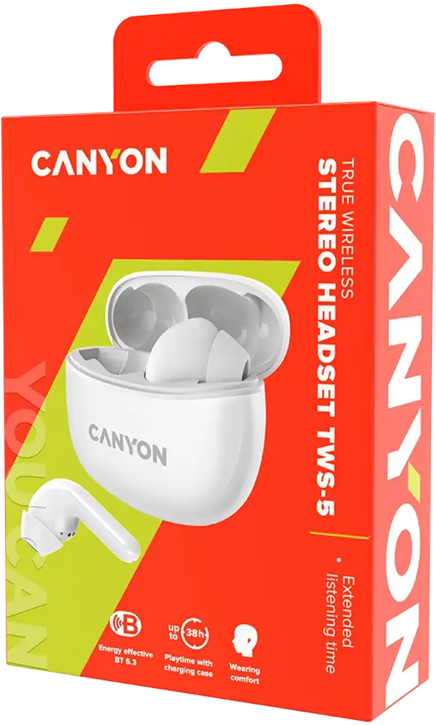 Наушники Canyon TWS-5 White (CNS-TWS5W) фото