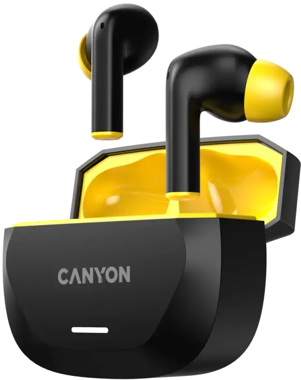 Наушники Canyon HEXAGON 7 TWS ANC ENC Black-Yellow (CNS-TWS7BY) фото