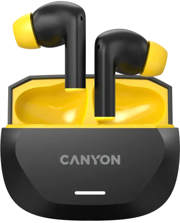 Наушники Canyon HEXAGON 7 TWS ANC ENC Black-Yellow (CNS-TWS7BY) фото