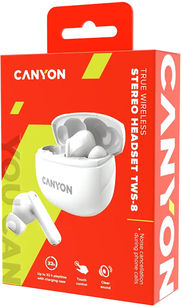 Наушники Canyon TWS-8 ENC White (CNS-TWS8W) фото5