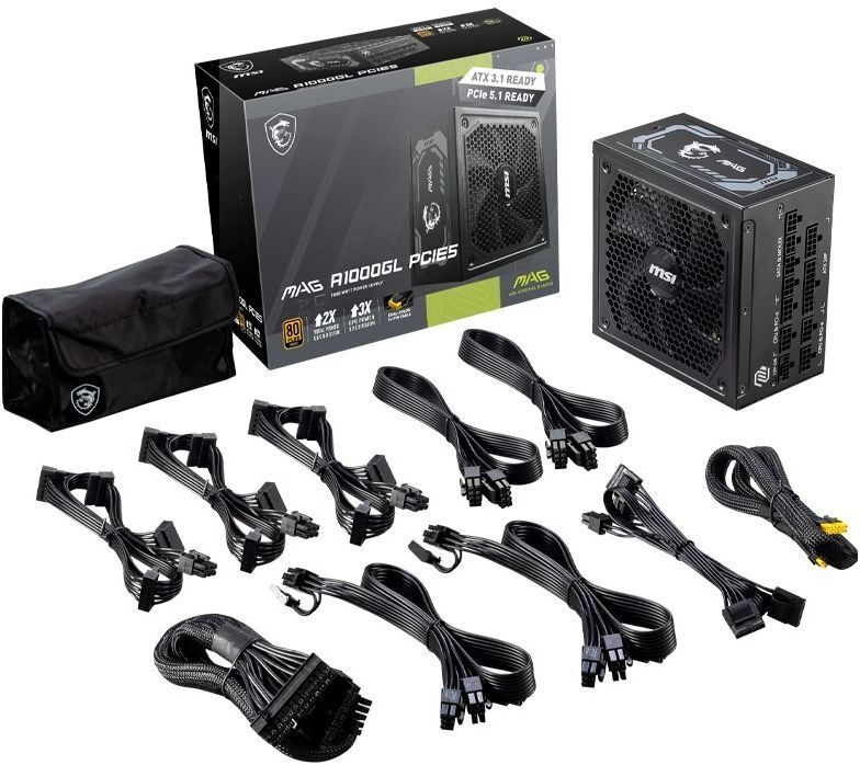 Блок питания MSI ATX 1000W MAG A1000PLS PCIE5 (MAG_A1000PLS_PCIE5) фото5