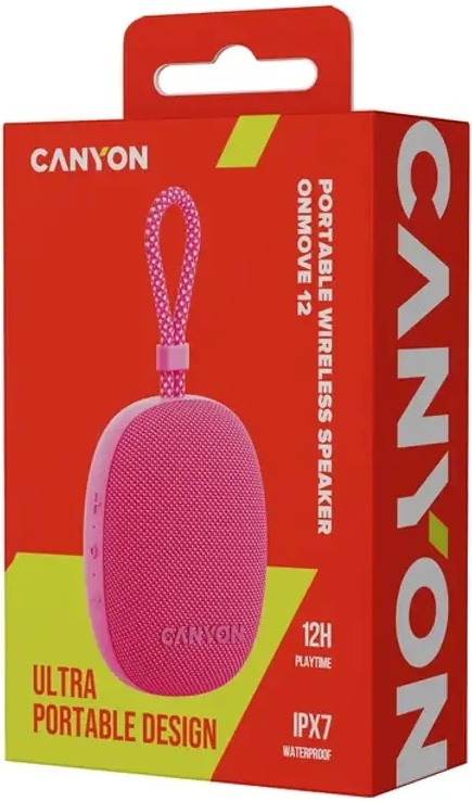Портативная акустика Canyon OnMove 12 Pink (CNE-CBTSP12PK) фото5