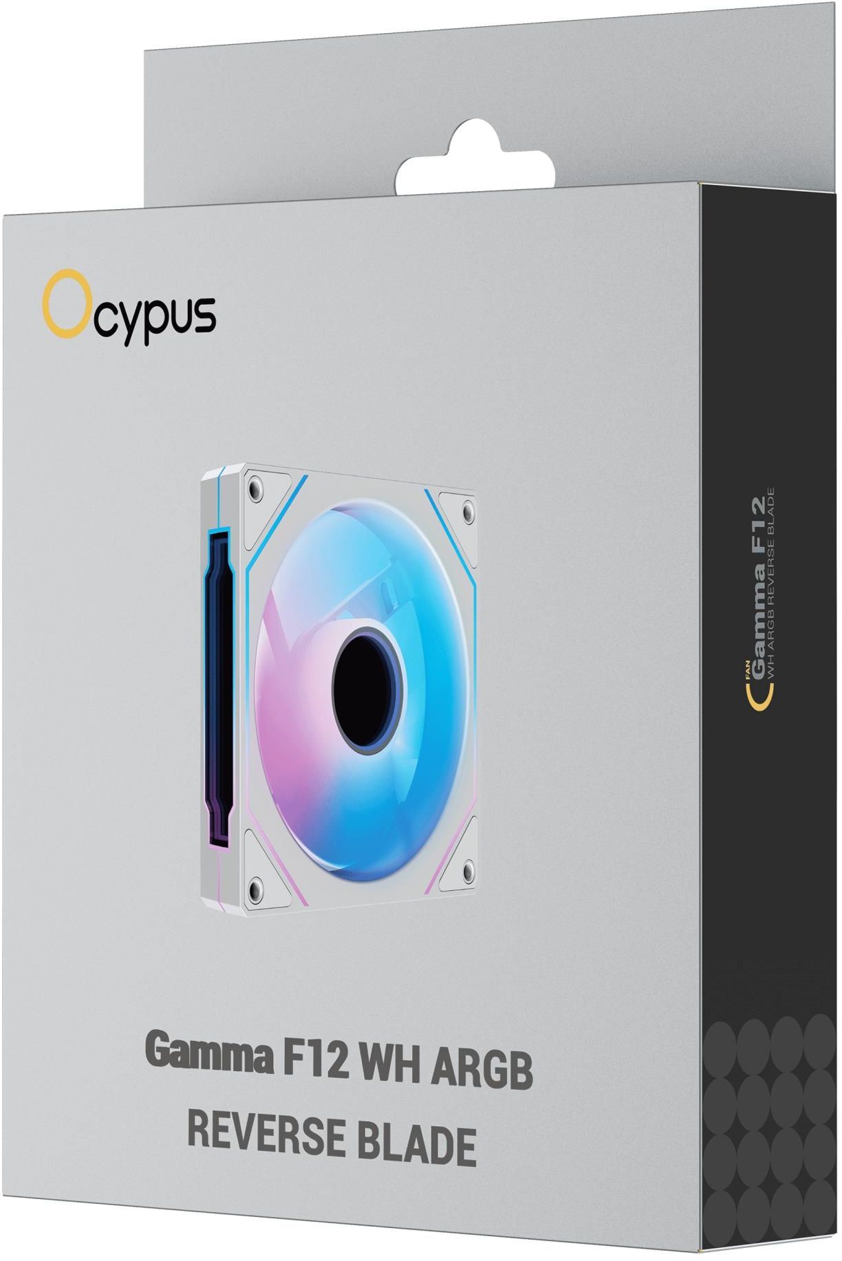 Корпусний вентилятор OCYPUS GAMMA F12 ARGB Reverse Blade 120MM White (GAMMA-F12-WH1AM01X-GL) фото5