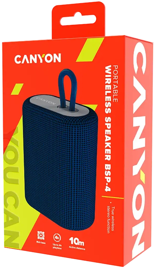 Портативная акустика Canyon BSP-4 Blue (CNE-CBTSP4BL) фото4