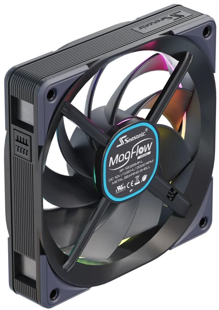 Набір вентиляторів SEASONIC MagFlow ARGB 120мм 3-PACK (MAGFLOW-ARGB-3) фото4