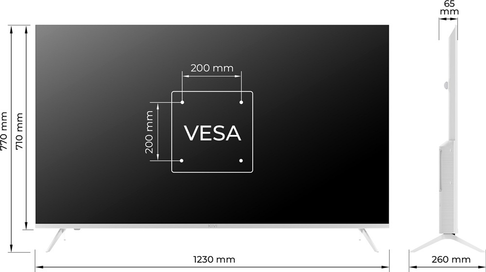 Телевізор Kivi 55U760QW фото