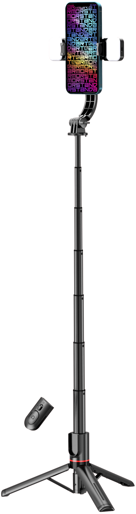 Трипод-монопод для селфі з Bluetooth ArmorStandart ASM11 double LED black (ARM79275) фото