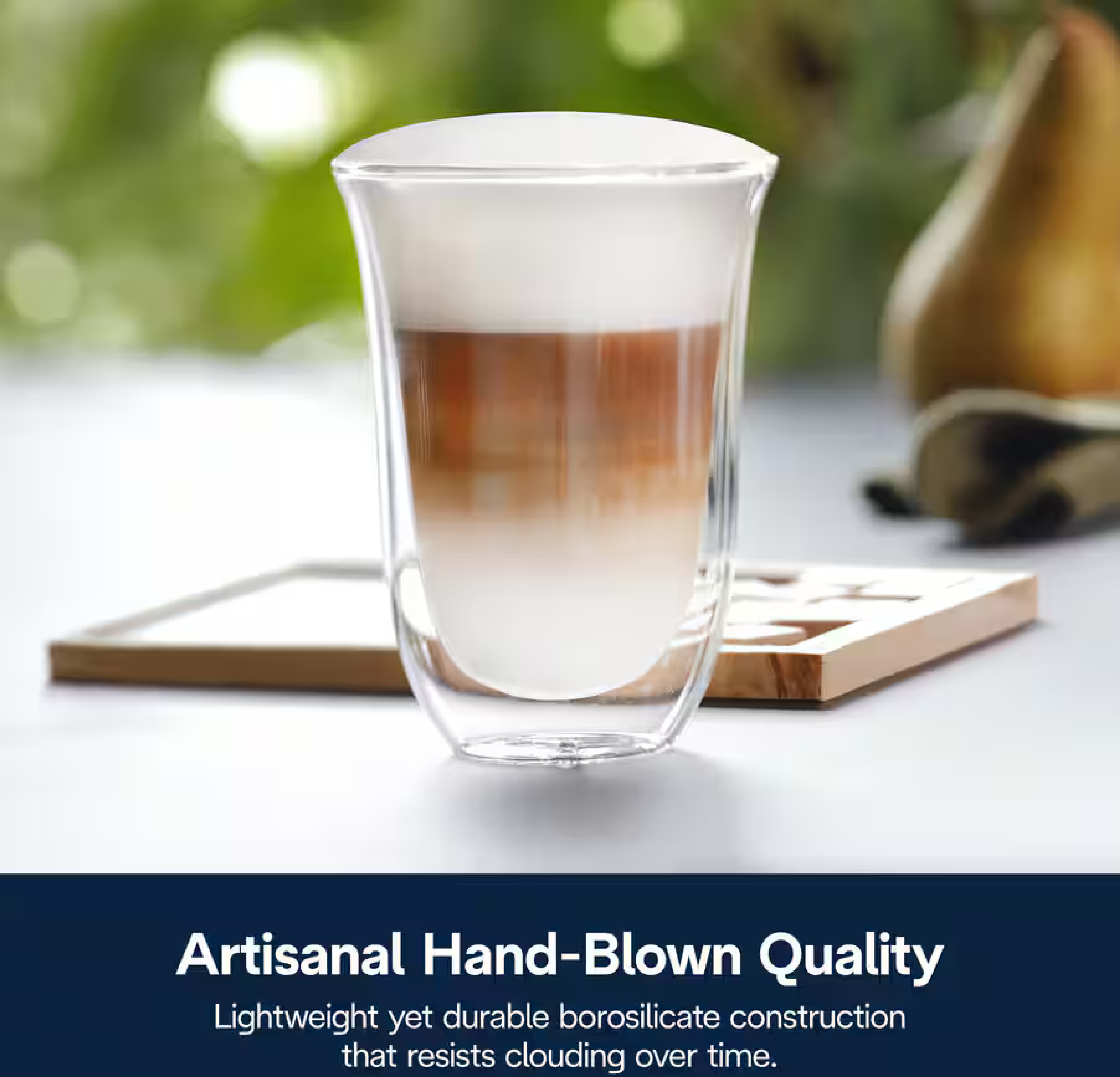 Набір склянок DeLonghi LATTEMACCHIATO, 2 шт (DLSC312) фото3