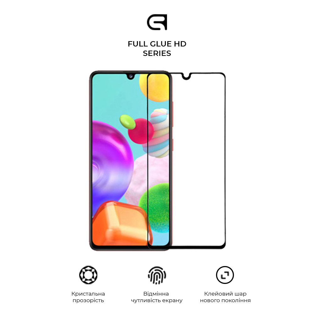 Защитное стекло ArmorStandart Full Glue HD для Samsung A41 (A415) Black (ARM58305) фото