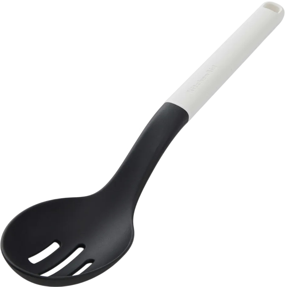 Ложка для сервировки с прорезями KitchenAid Classic, 34 см, белый (KHA004OHPNG) фото
