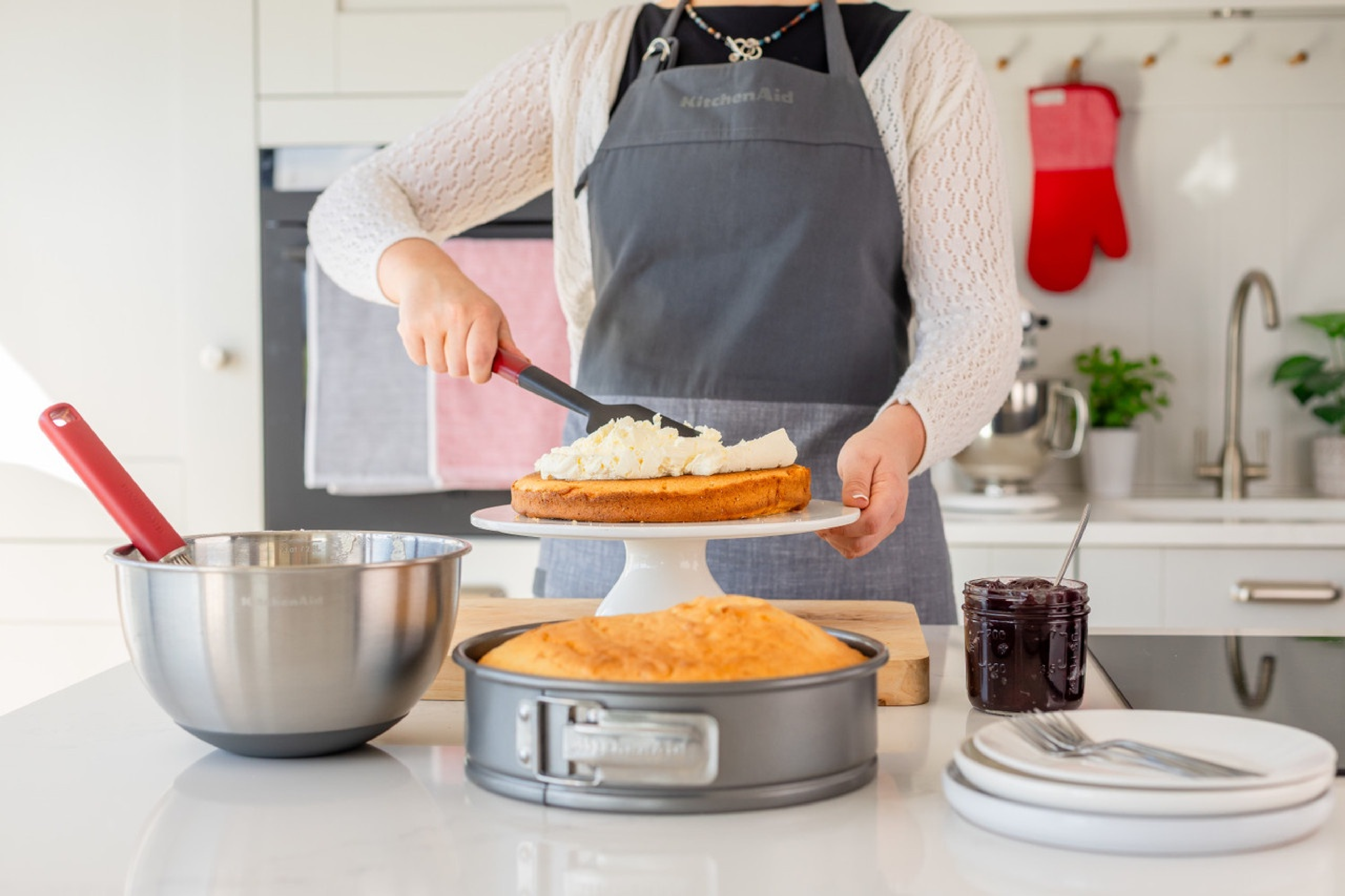 Лопатка для тіста KitchenAid Classic, 30 см, червоний (KHA031OHEREG) фото5