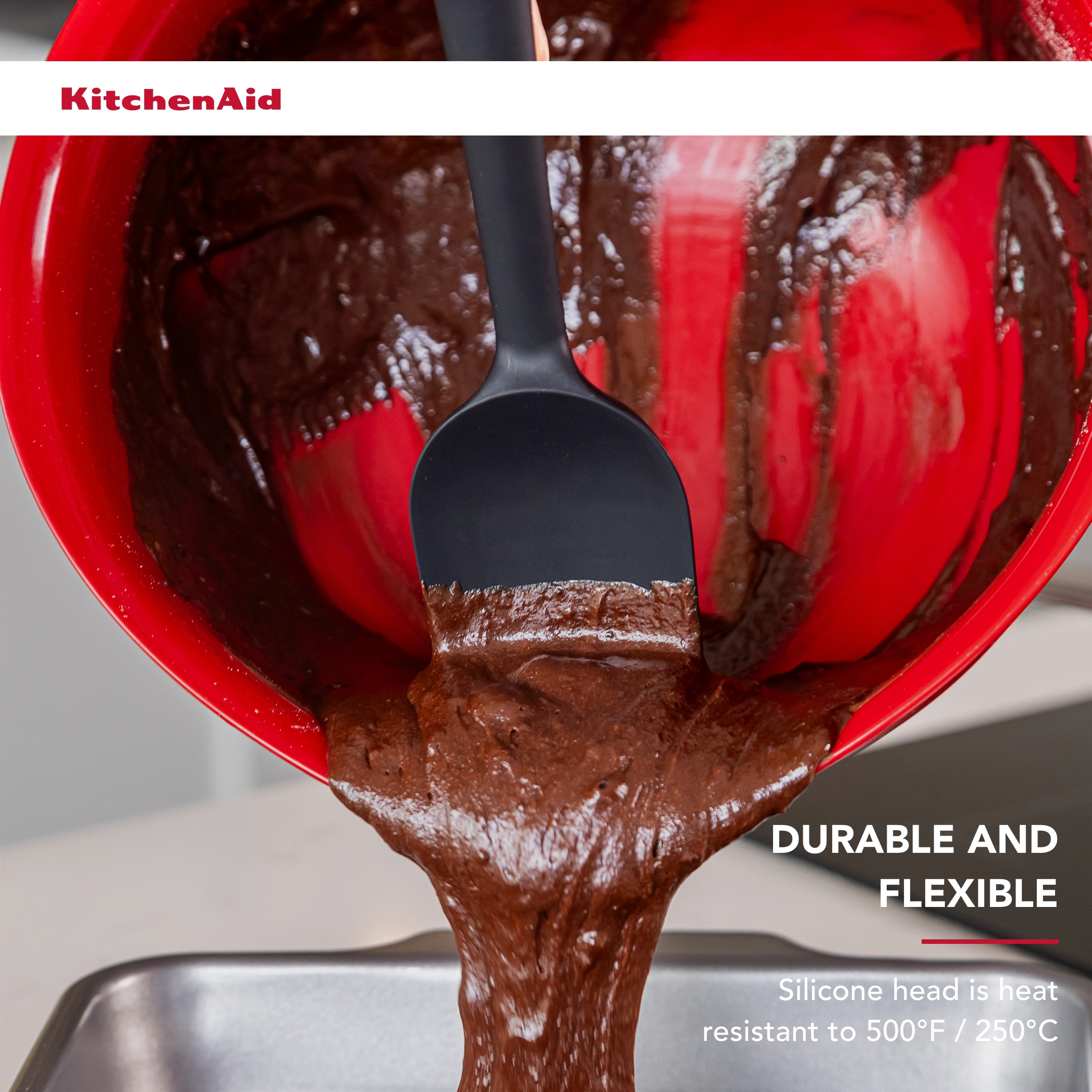 Лопатка силіконова KitchenAid Coreline, 34 см, сірий (KAS030OHCGG) фото5