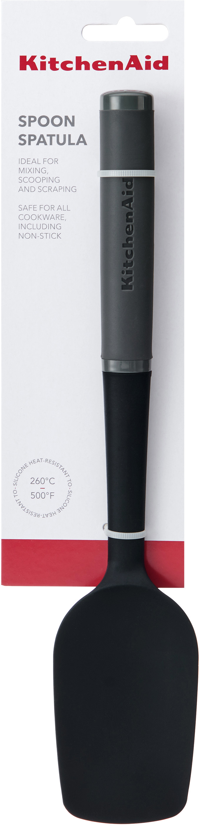 Лопатка силіконова KitchenAid Coreline, 34 см, сірий (KAS030OHCGG) фото2