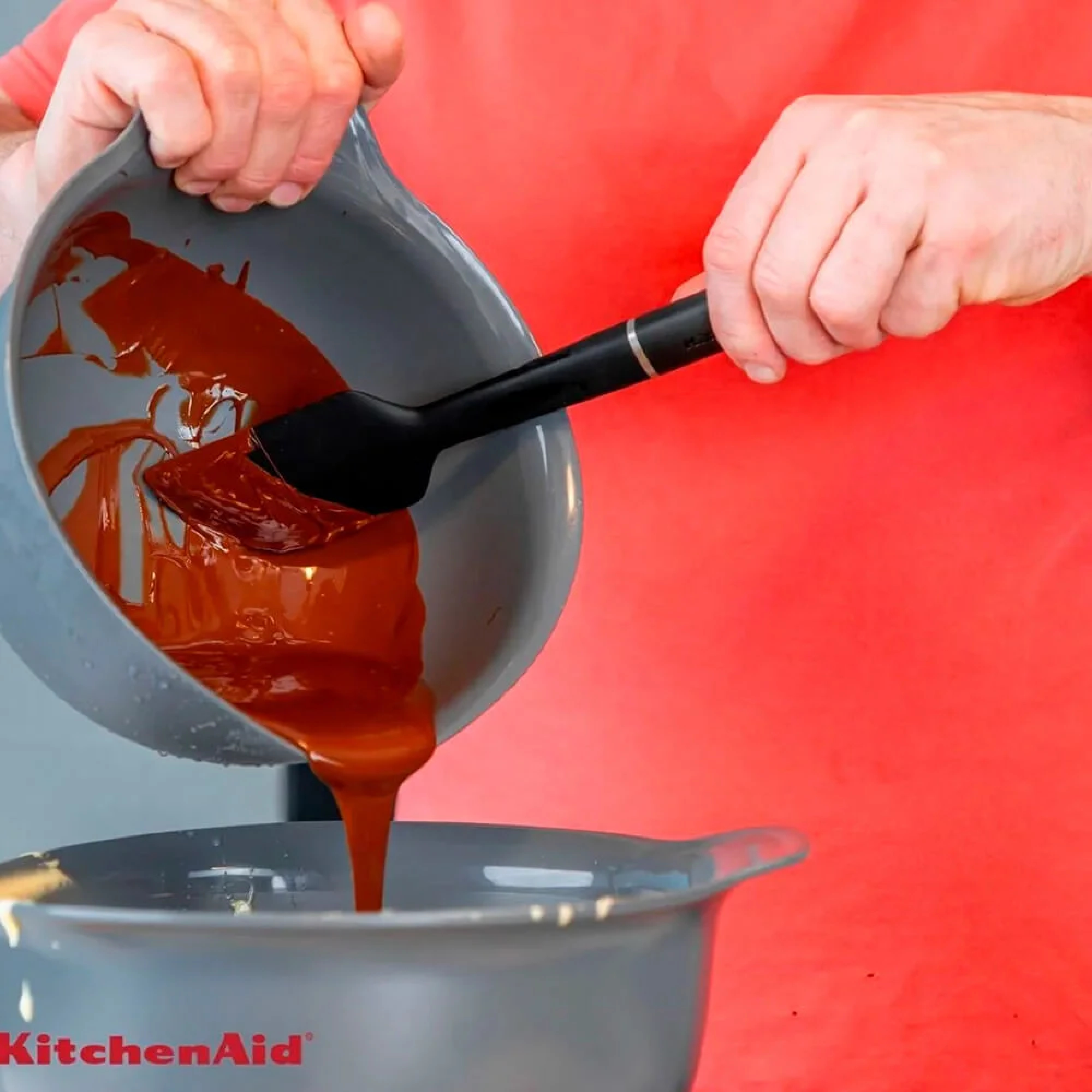 Лопатка для тіста KitchenAid Classic, 30 см, чорний (KHH031OHOBE) фото3