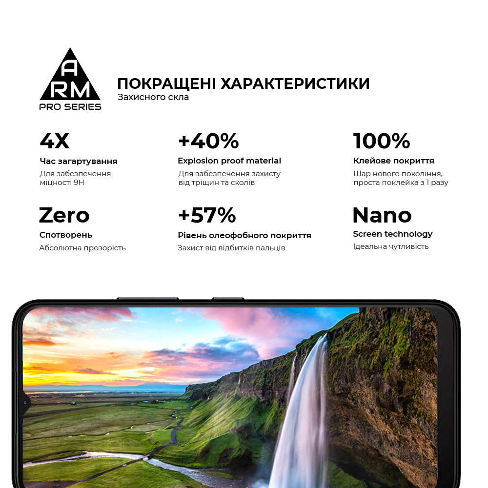 Защитное стекло ArmorStandart Pro для Nokia C21 (ARM70431) фото