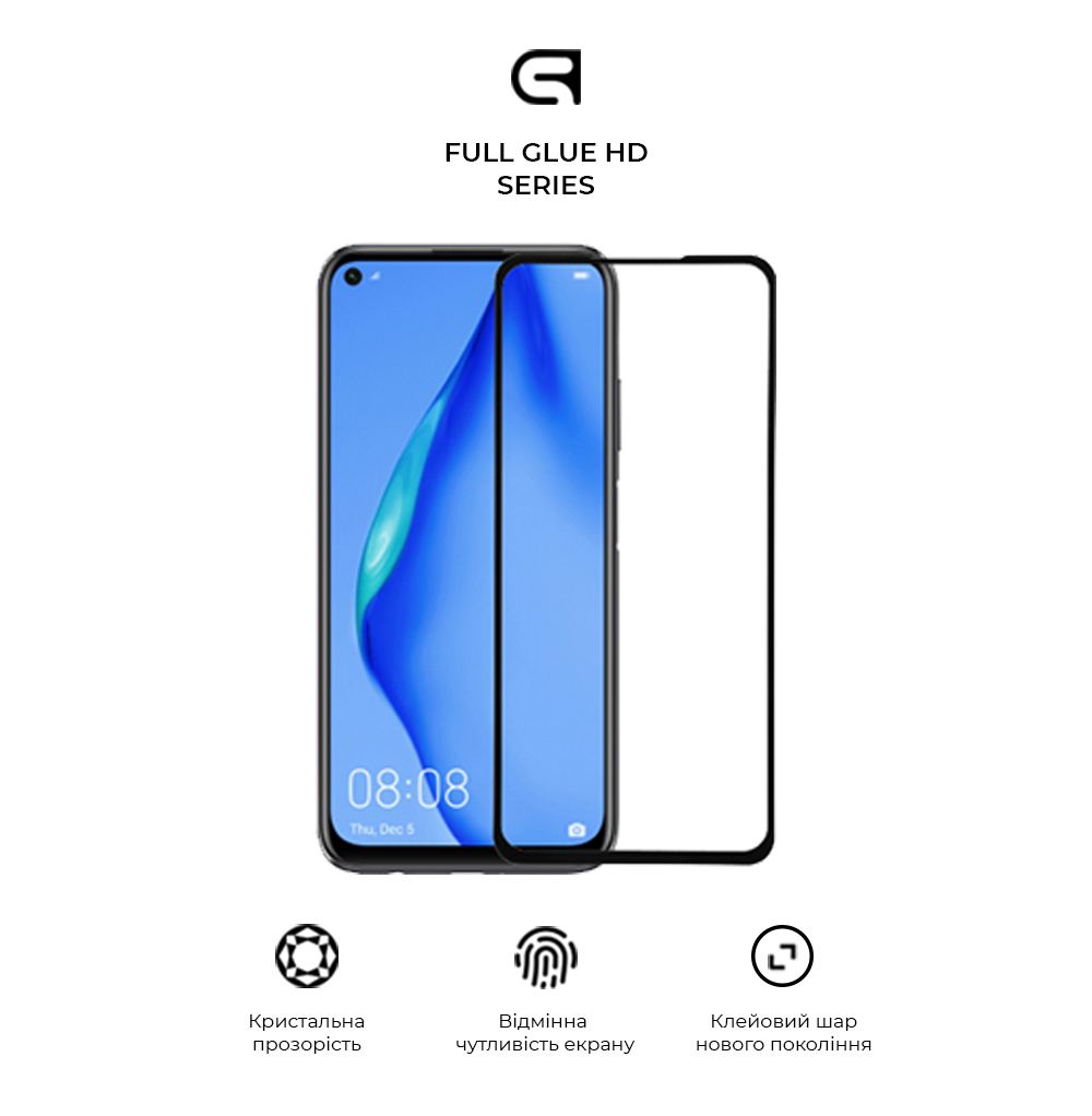 Защитное стекло ArmorStandart Full Glue HD для Huawei P40 Lite Black (ARM58289) фото