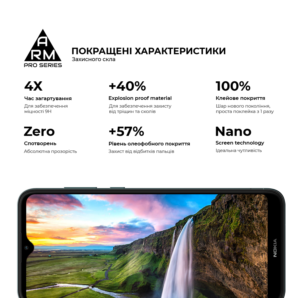 Защитное стекло ArmorStandart Pro для Nokia С30 (ARM59819) фото