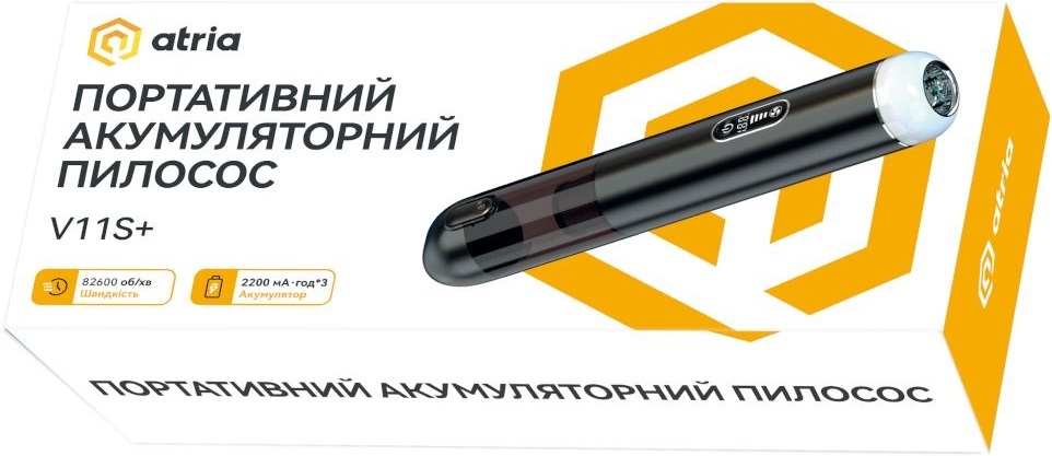 Портативный пылесос Atria V11S+ Black фото