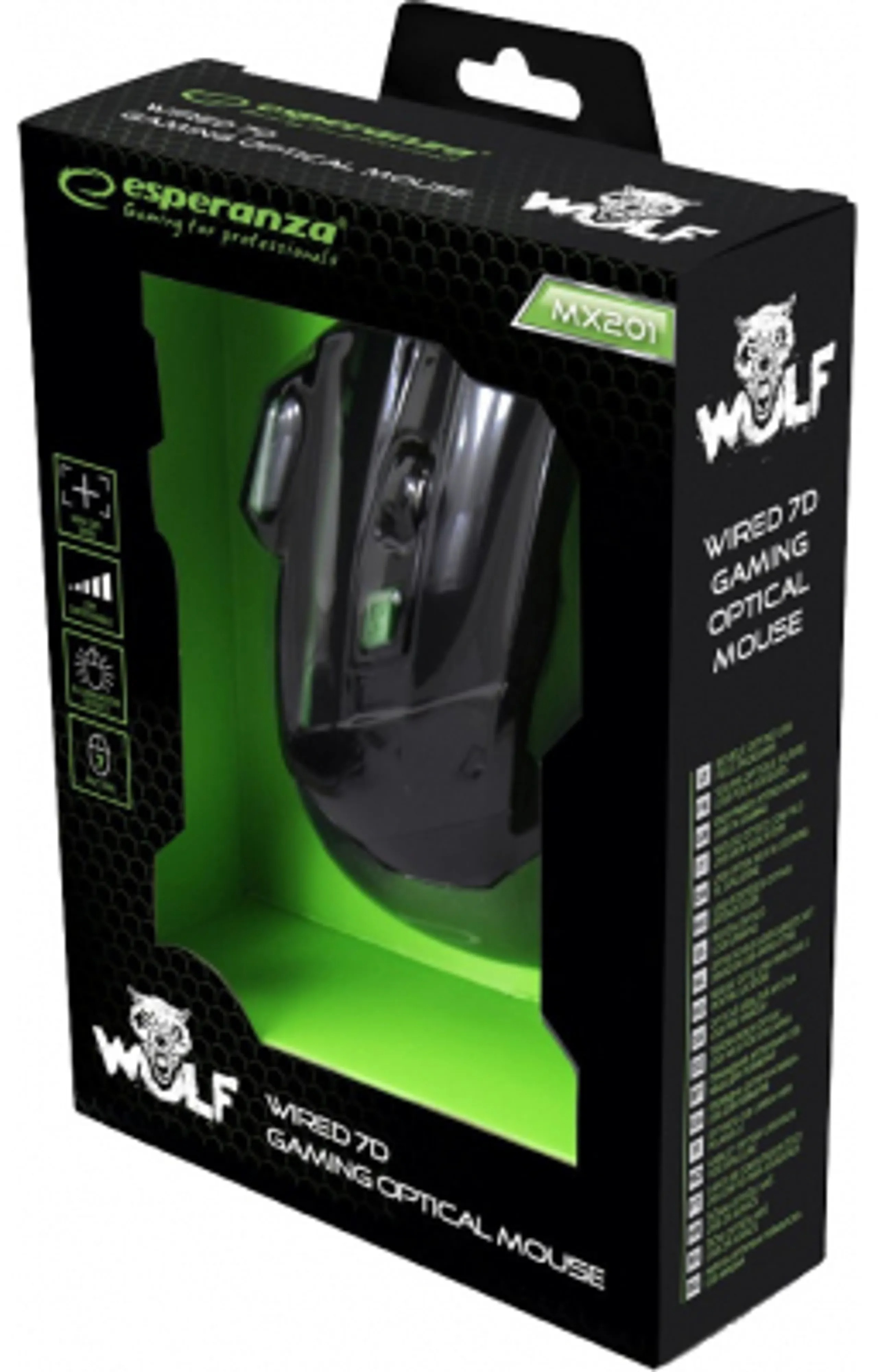 Игровая мышь ESPERANZA MX201 Wolf Green (EGM201G) фото4
