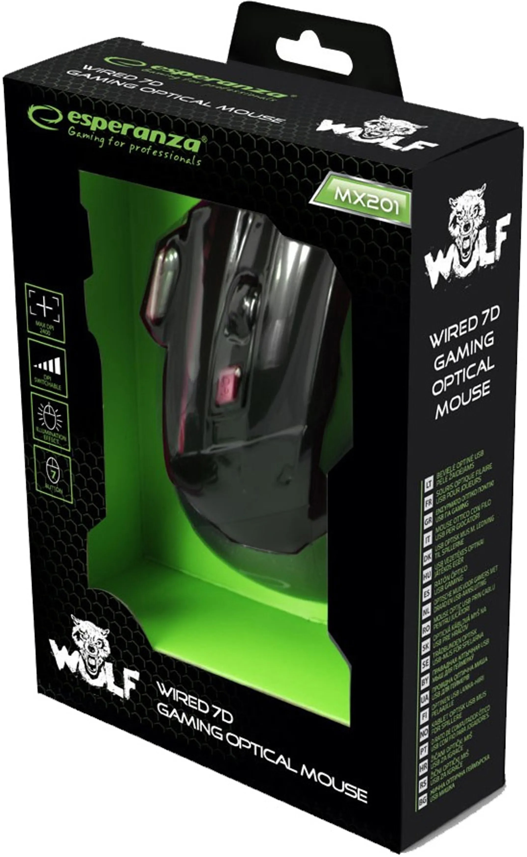 Игровая мышь ESPERANZA MX201 Wolf Red (EGM201R) фото4