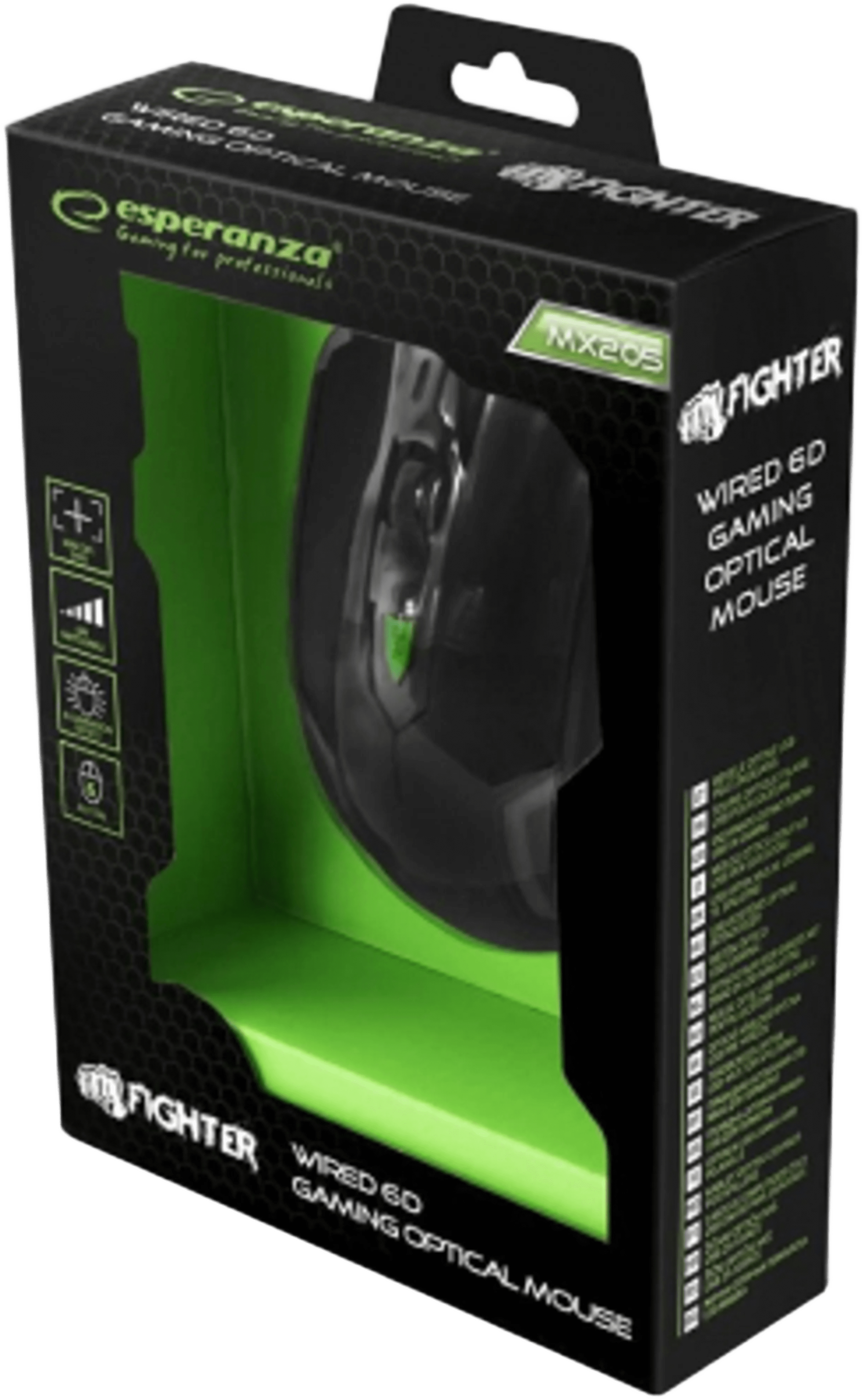 Игровая мышь ESPERANZA MX205 Fighter Green (EGM205G) фото4