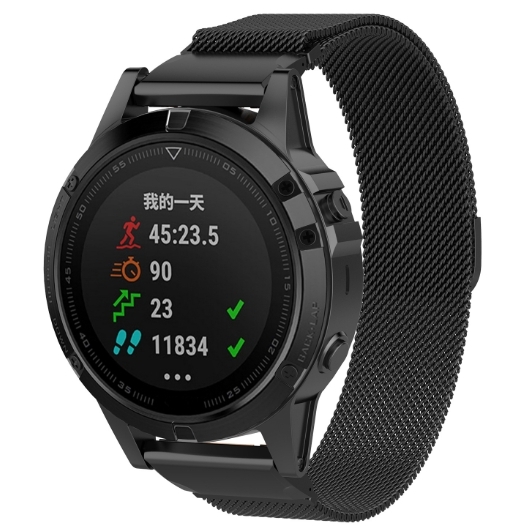 Ремешок ArmorStandart Milanese Magnetic для Garmin 26 mm Black (ARM85715) фото