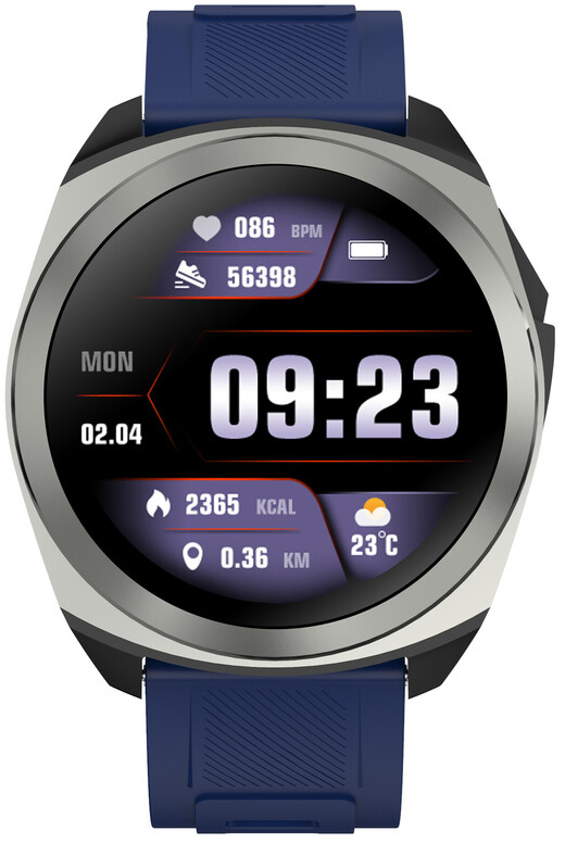 Смарт-часы Canyon Maveric SW-83 GPS Silver Blue (CNS-SW83SS) фото