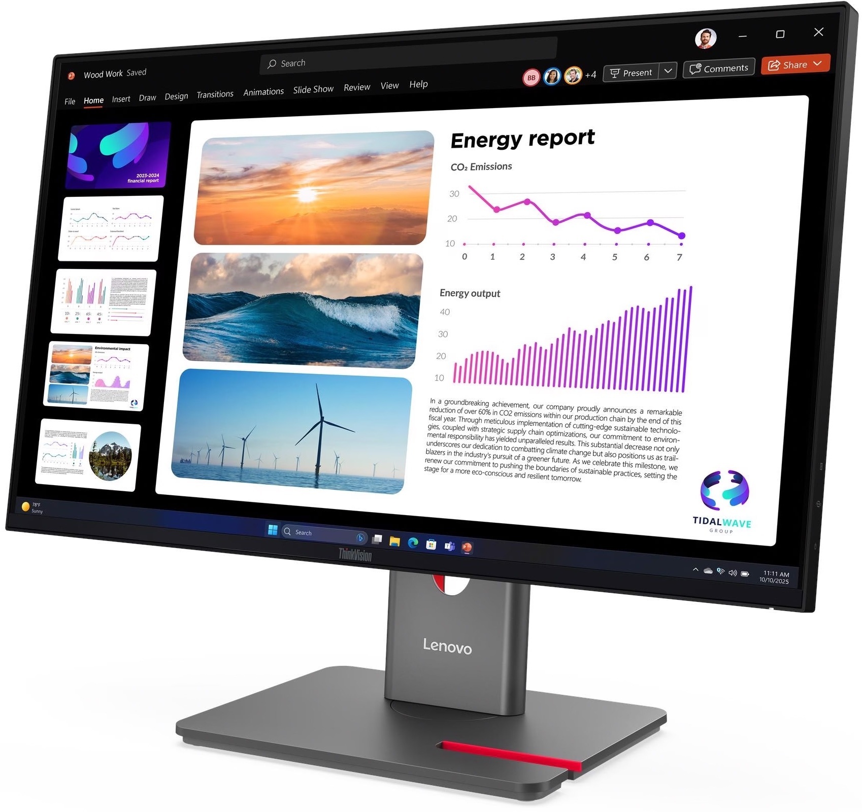 Монитор 23.8" LENOVO ThinkVision P24Q-40 (64B2GAT1UA) фото