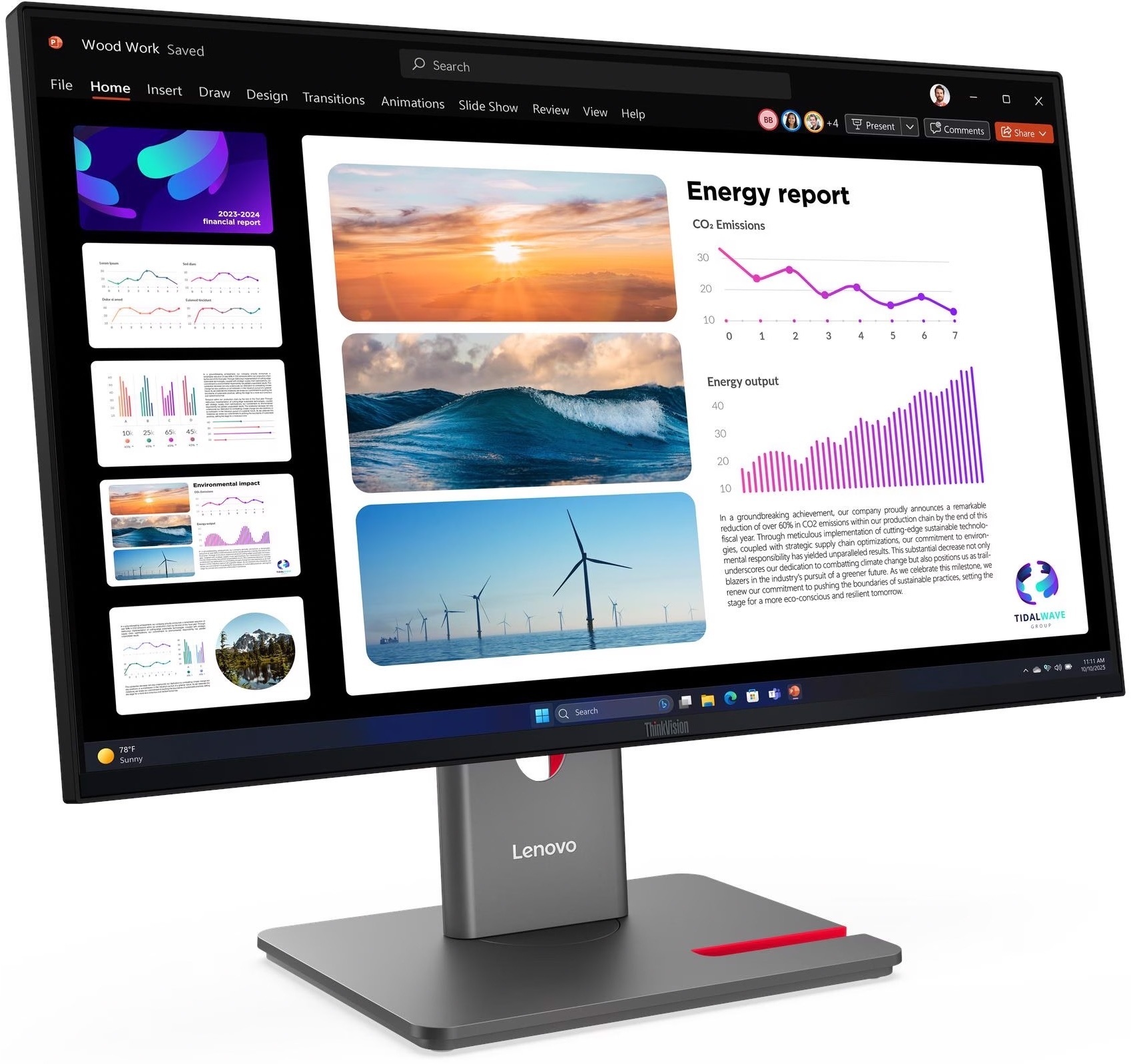 Монитор 23.8" LENOVO ThinkVision P24Q-40 (64B2GAT1UA) фото
