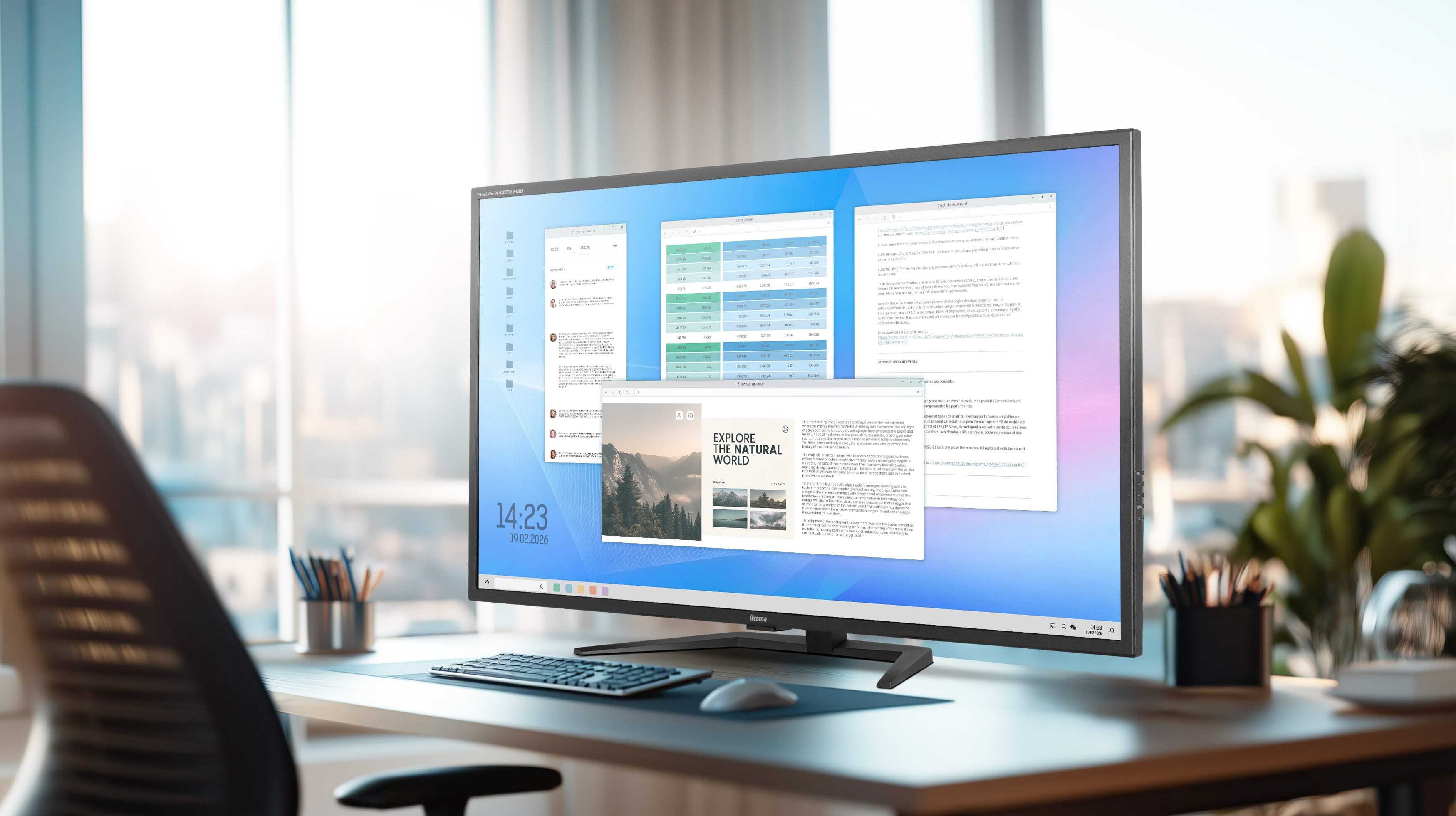 Монітор 42.5" IIYAMA ProLite X4373UHSU-B2 (X4373UHSU-B2) фото