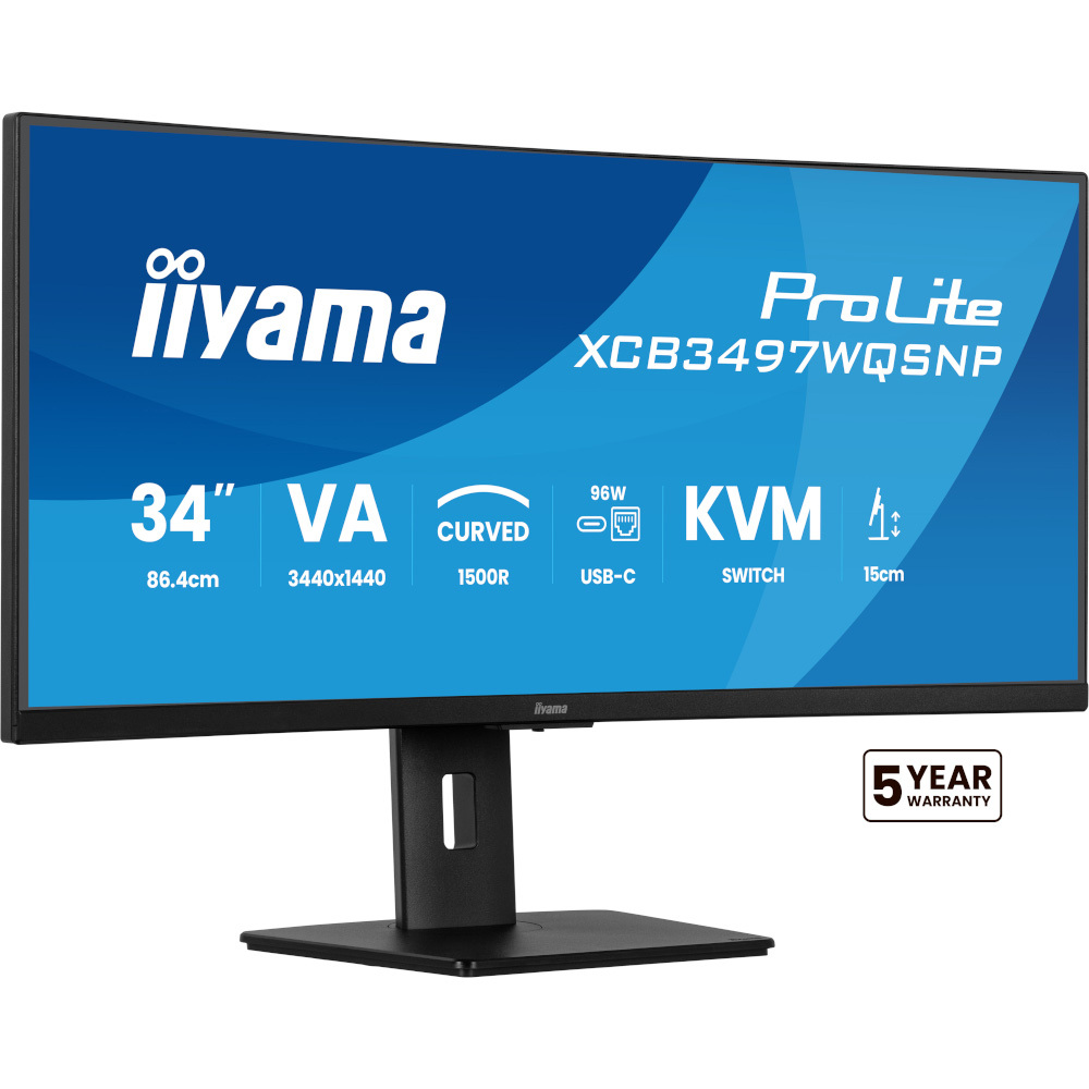 Монітор 34.1" IIYAMA ProLite XCB3497WQSNP-B1 (XCB3497WQSNP-B1) фото3