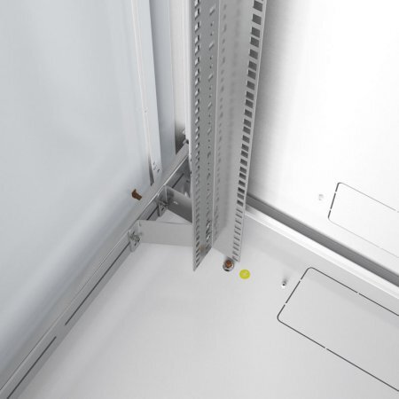 Шафа підлогова CONTEG iSEVEN 19" 27U 800x800 RAL7035 (RI7-27-80/80-B) фото3