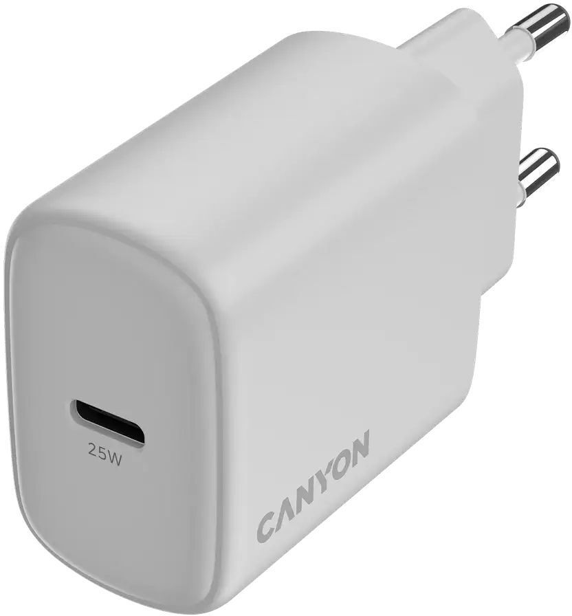 Сетевое зарядное устройство Canyon OnCharge 250 25W 1xPD EU White (CNE-CHA250-01) фото4