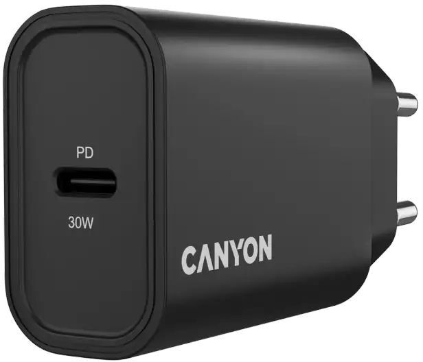 Сетевое зарядное устройство Canyon OnCharge 30CL Max Power 30W 1xPD EU Black (CNE-CHA30CLB) фото4