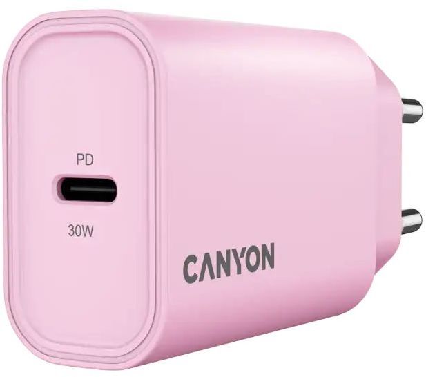 Сетевое зарядное устройство Canyon OnCharge 30CL Max Power 30W 1xPD EU Pink (CNE-CHA30CLPK) фото4