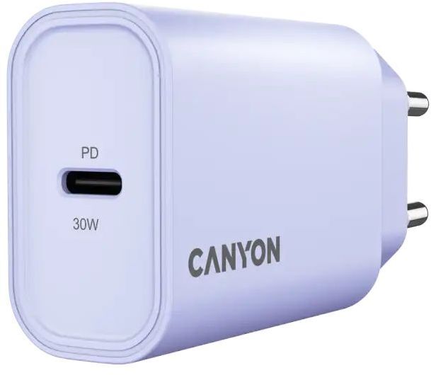 Сетевое зарядное устройство Canyon OnCharge 30CL Max Power 30W 1xPD EU Purple (CNE-CHA30CLPU) фото4