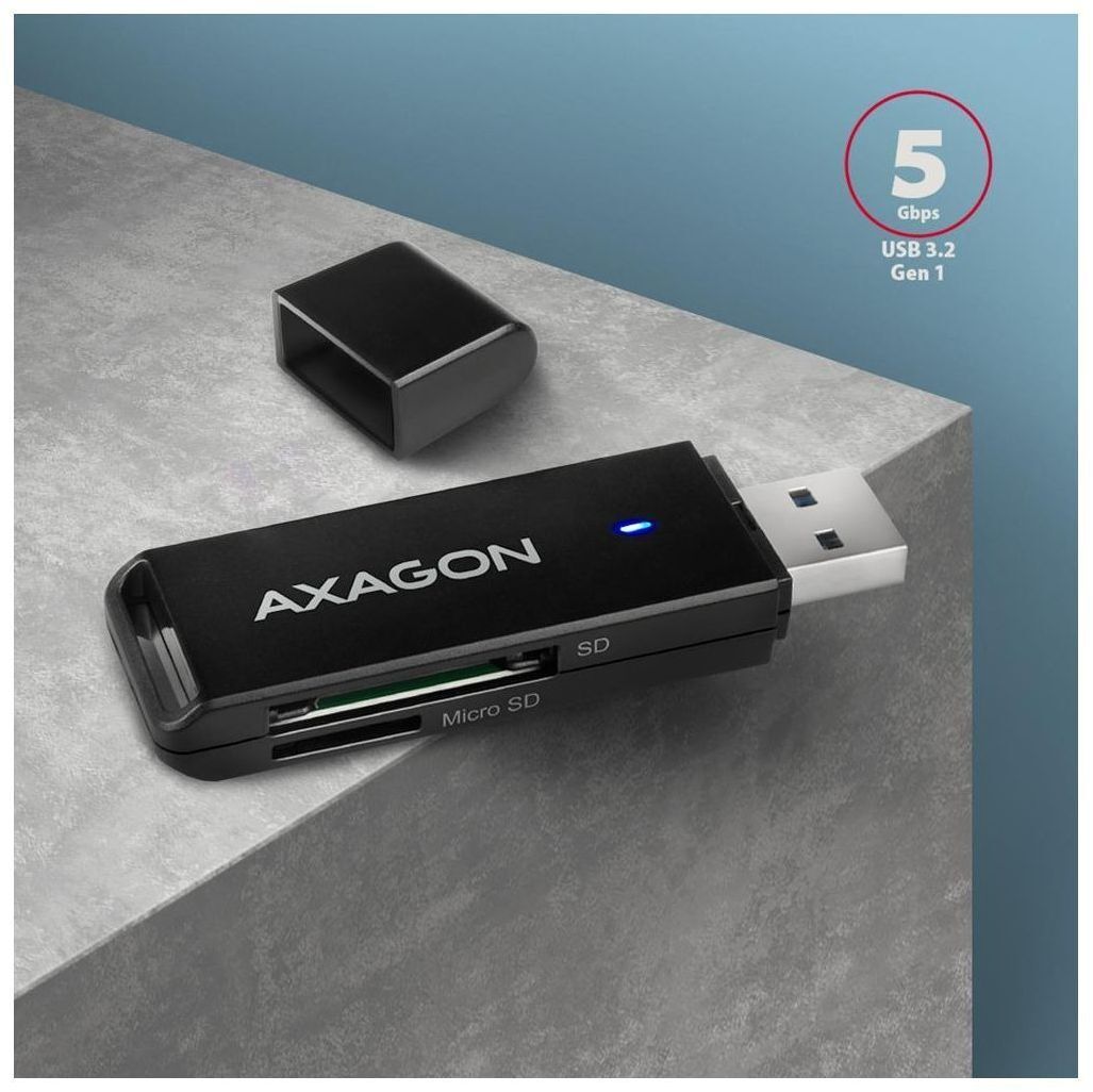 Кардрідер Axagon SuperSpeed USB-A card reader 9CRE-S2N) фото2