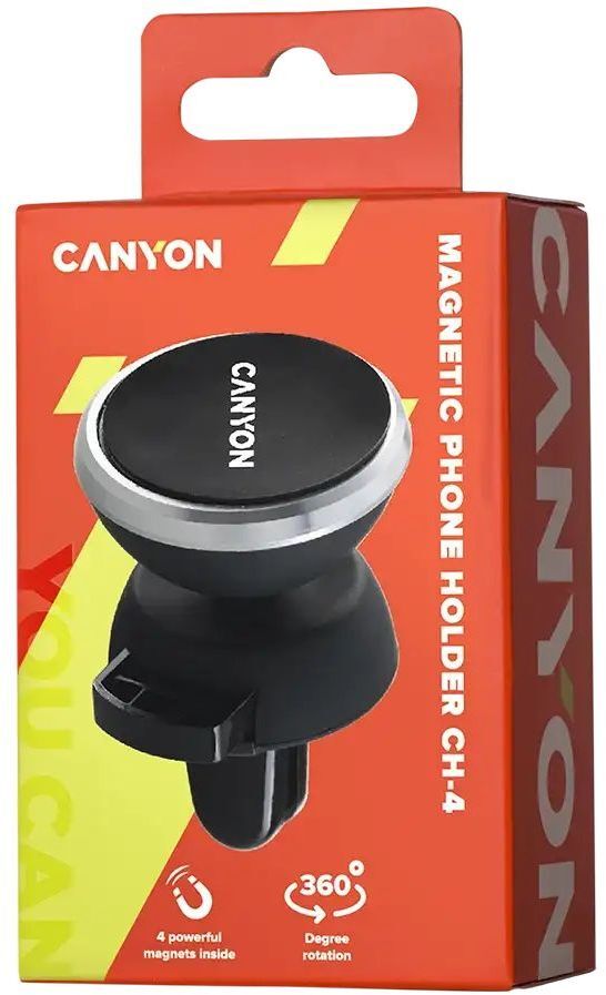 Автомобільний тримач Canyon CH-4 Vent Magnetic Black (CNE-CCHM4) фото4