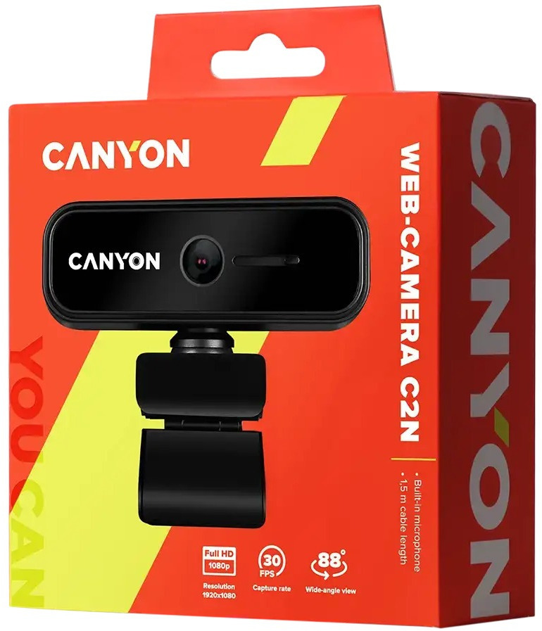 Веб-камера Canyon C2N Full HD Black (CNE-HWC2N) фото4