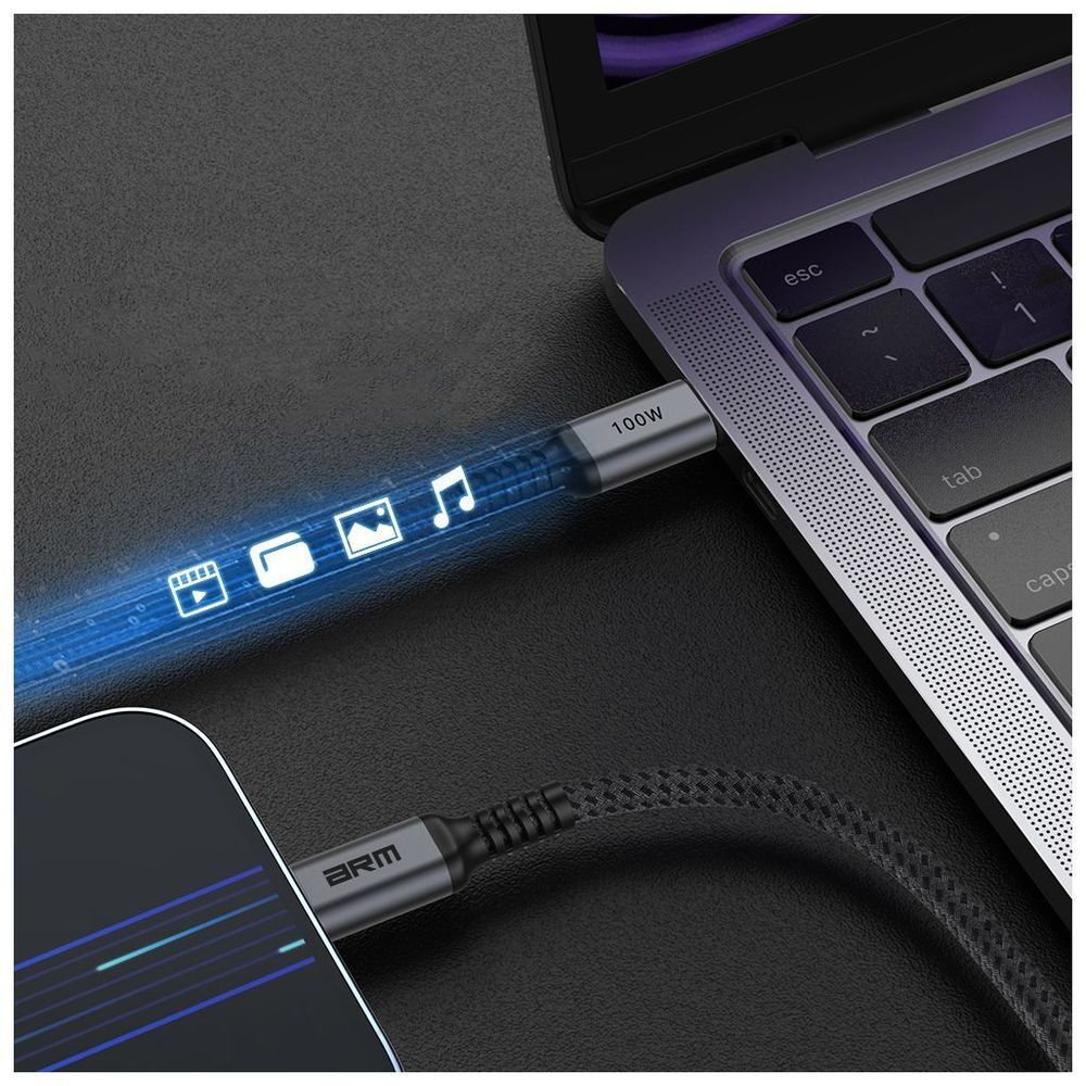 Кабель ArmorStandart PD 100W Aluminum Alloy 1m Black-Grey (ARM69370) фото