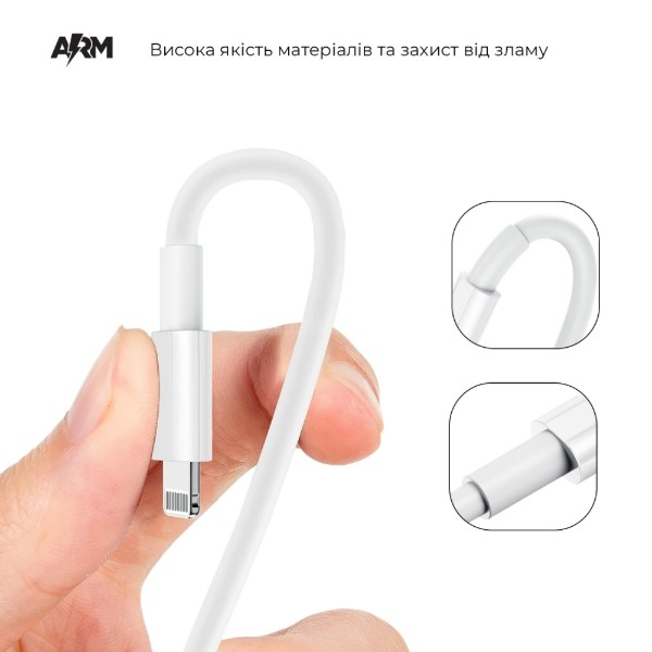 Кабель ArmorStandart ABMM093 USB-C to USB-C Cable 1m white (ARM63471) фото