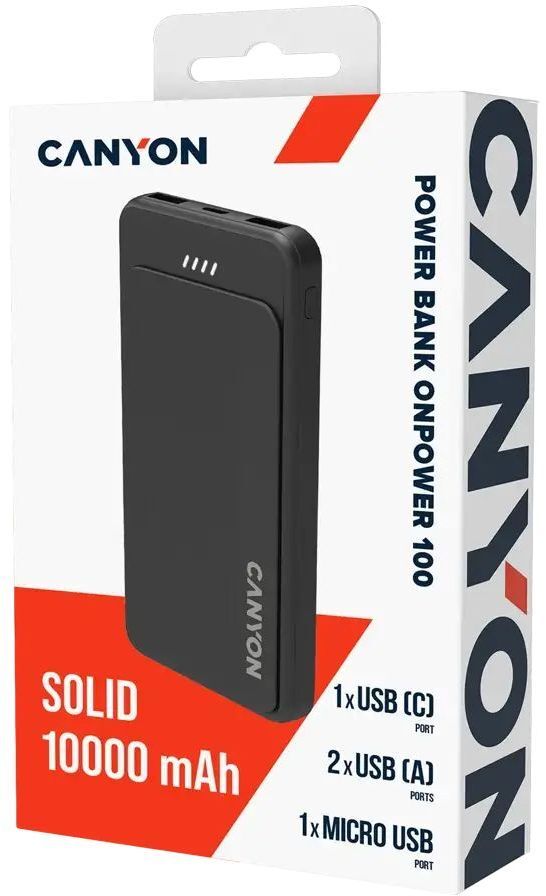 Портативний акумулятор Canyon OnPower 100 10000mAh Black (CNS-CPB100B) фото4