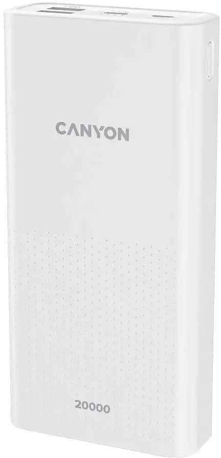 Портативний акумулятор Canyon PB-2001 20000mAh White (CNE-CPB2001W) фото