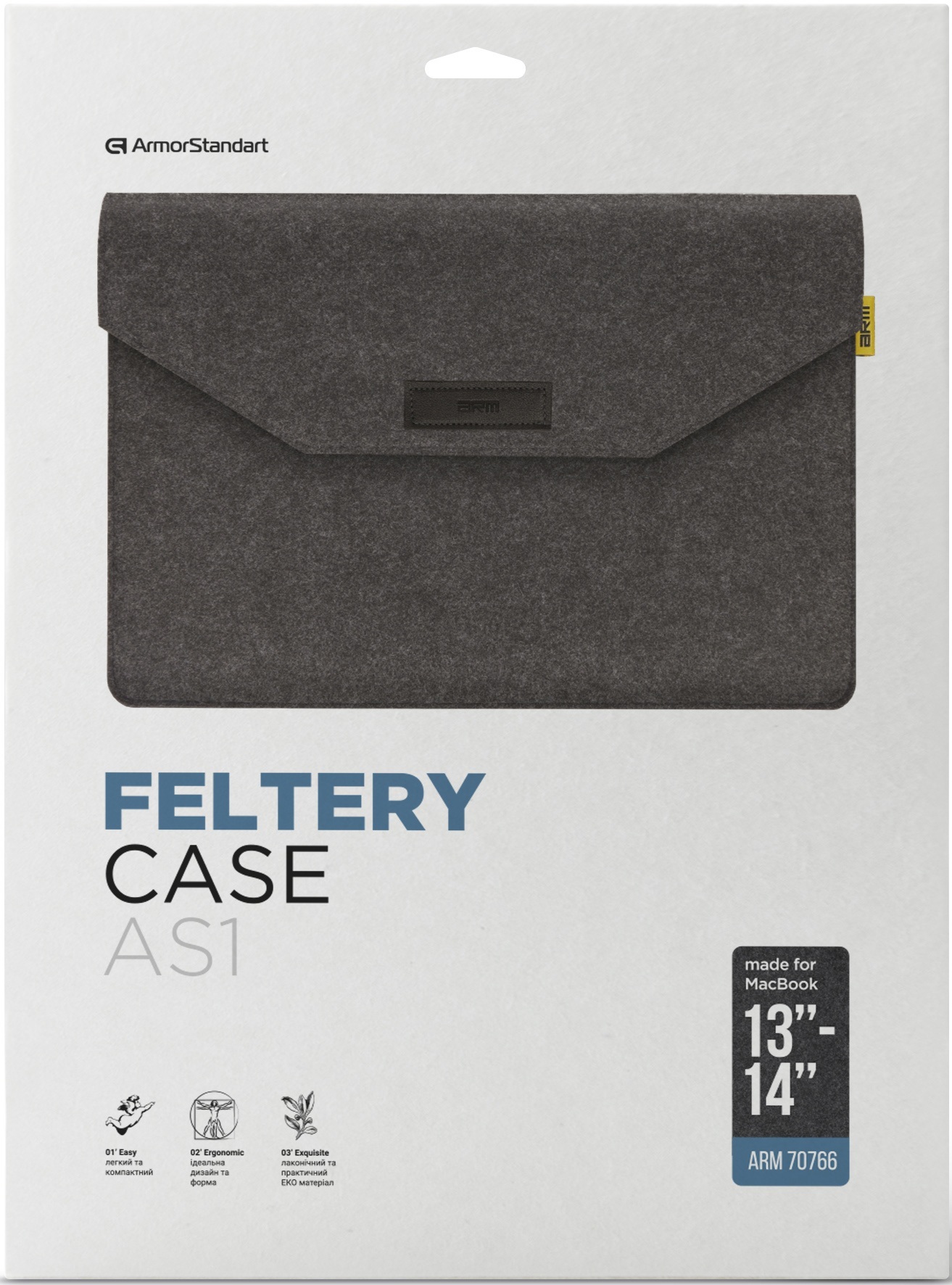 Чехол ArmorStandart Feltery Case 13-14 Black (ARM70766) фото2