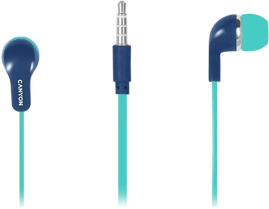 Наушники Canyon EPM-02 Mic Blue Green (CNS-CEPM02GBL) фото