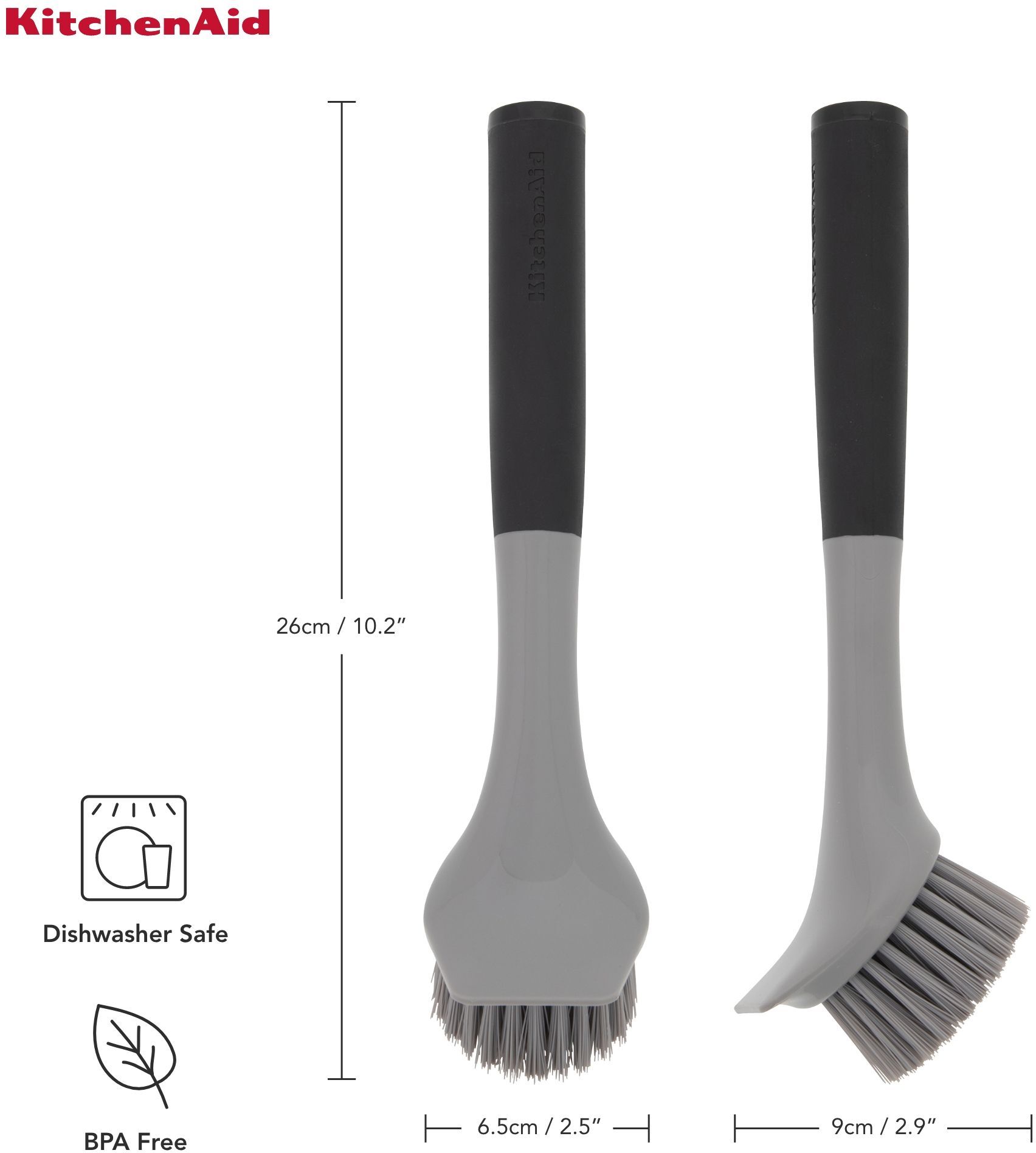 Щетка для мытья посуды KitchenAid Sinkware, 26 см (KEG882OHOBA) фото4