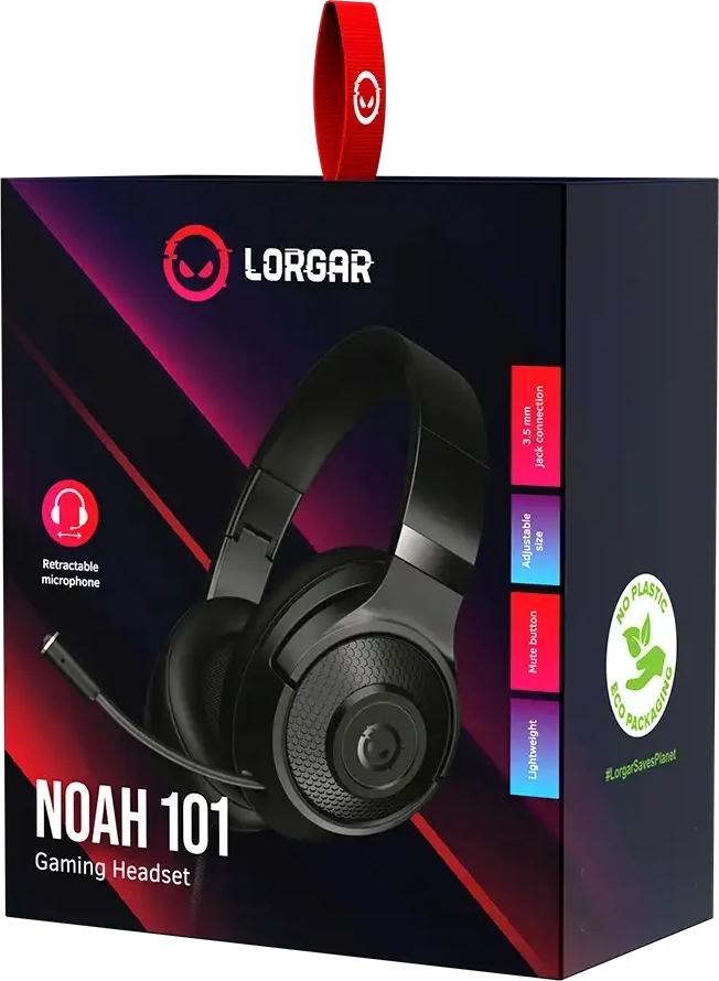 Ігрова гарнітура Lorgar Noah 101 Gaming Headset Black (LRG-GHS101B) фото